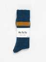 Reversible Brush Mohair Sock Blue by ROTOTO | Couverture & The Garbstore