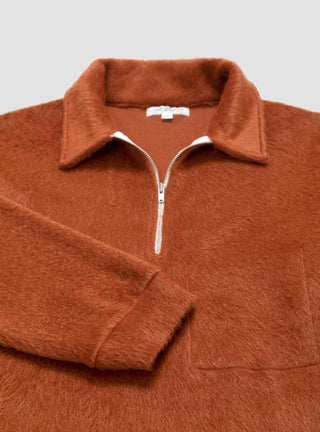 Furry 1/4 Zip Sweater Texas Orange by Lady White Co. | Couverture & The Garbstore
