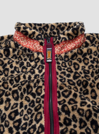 Leopard Fleece Zip Blouson by Kapital by Couverture & The Garbstore