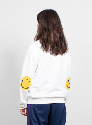 Eco Jersey Smile Elbow Sweater White by Kapital by Couverture & The Garbstore
