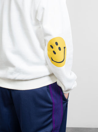 Eco Jersey Smile Elbow Sweater White by Kapital | Couverture & The Garbstore