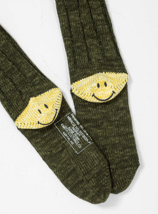56 Yarns MA-1 Smile Sock Khaki by Kapital by Couverture & The Garbstore