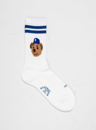 Team Bear Socks White & Blue by RosterSox | Couverture & The Garbstore