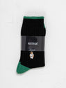 Baseball Bear Rib Socks Black & Green by RosterSox | Couverture & The Garbstore