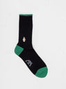 Baseball Bear Rib Socks Black & Green by RosterSox | Couverture & The Garbstore
