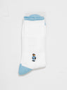 Baseball Bear Rib Socks White & Blue by RosterSox | Couverture & The Garbstore