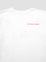 Logo Long Sleeve T-Shirt White & Red by Pop Trading Company | Couverture & The Garbstore