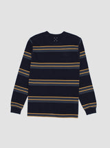 Striped Longsleeve T-Shirt Anthracite/Yellow by Pop Trading Company | Couverture & The Garbstore