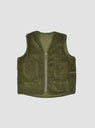 Harold Reversible Vest Hunting Green by Pop Trading Company by Couverture & The Garbstore
