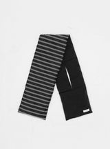 Stripe Down Muffler Scarf Black by nanamica | Couverture & The Garbstore