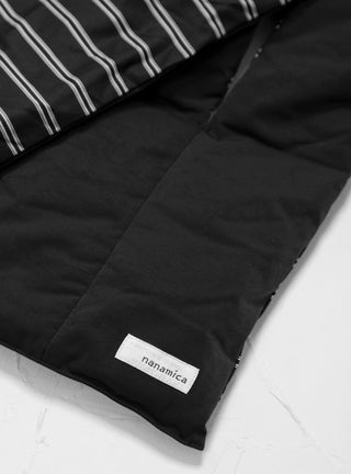 Stripe Down Muffler Scarf Black by nanamica by Couverture & The Garbstore