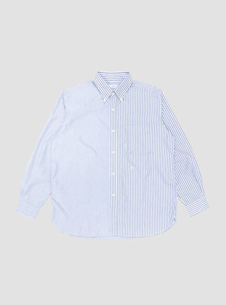 Nanamica x Garbstore Button Down Wind Shirt White & Navy by nanamica by Couverture & The Garbstore