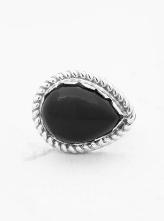 Stone Teardrop Pin Brooch Black by Gaijin Made | Couverture & The Garbstore