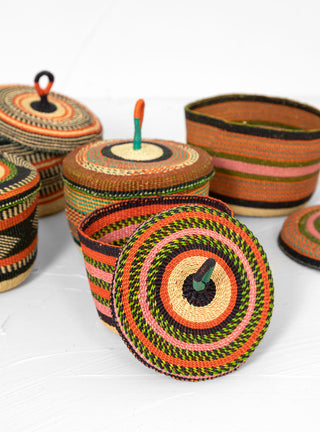 Banasco Basket With Lid Multi B by Baba Tree by Couverture & The Garbstore
