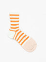 Fopky Socks Orange & Beige Stripe C by Bellerose | Couverture & The Garbstore