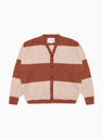 Stripe Mohair Cardigan Rust & Tan by The English Difference | Couverture & The Garbstore