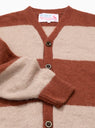 Stripe Mohair Cardigan Rust & Tan by The English Difference | Couverture & The Garbstore
