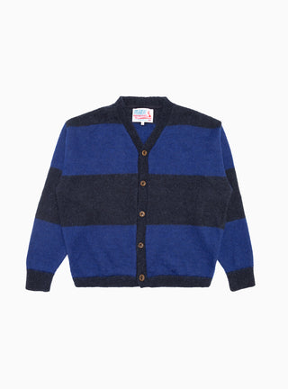 Stripe Mohair Cardigan Navy & Royal by The English Difference | Couverture & The Garbstore