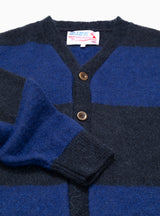 Stripe Mohair Cardigan Navy & Royal by The English Difference | Couverture & The Garbstore