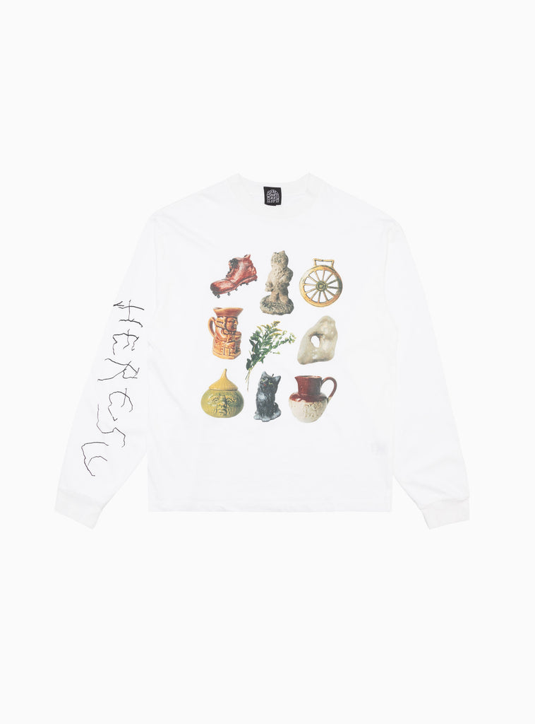 Relics Long Sleeve T-shirt White by Heresy | Couverture & The Garbstore