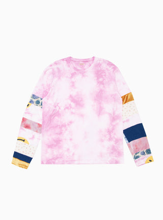 Smiles Nomad Patch Long Sleeve Tee Pink Tie Dye by Kapital by Couverture & The Garbstore