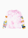 Smiles Nomad Patch Long Sleeve Tee Pink Tie Dye by Kapital by Couverture & The Garbstore