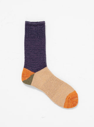 Heel Switching Wool Pile Socks Purple by Mauna Kea | Couverture & The Garbstore
