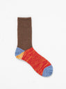 Heel Switching Wool Pile Socks Brown by Mauna Kea | Couverture & The Garbstore