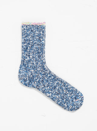 Cotton Slub Top Ripple Socks Blue by Mauna Kea | Couverture & The Garbstore