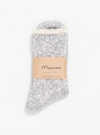 Cotton Slub Top Ripple Socks Grey by Mauna Kea | Couverture & The Garbstore