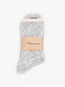 Cotton Slub Top Ripple Socks Grey by Mauna Kea by Couverture & The Garbstore
