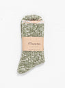 Cotton Slub Top Ripple Socks Olive by Mauna Kea | Couverture & The Garbstore