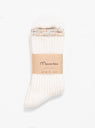 Cotton Slub Top Ripple Socks White by Mauna Kea | Couverture & The Garbstore