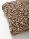Short Wool Sheepskin Cushion Taupe by Natures Collection | Couverture & The Garbstore