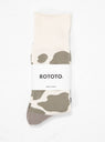 Fine Pile Cow Crew Socks Olive & Greige by ROTOTO | Couverture & The Garbstore