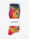 Chunky Ribbed Tie Dye Crew Socks Red & Blue by ROTOTO | Couverture & The Garbstore