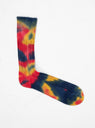Chunky Ribbed Tie Dye Crew Socks Red & Blue by ROTOTO | Couverture & The Garbstore