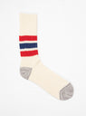 Course Ribbed Old School Crew Socks Chili Red & Blue by ROTOTO | Couverture & The Garbstore