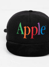 '80s Apple Logo Wool Cap Black by Unified Goods | Couverture & The Garbstore