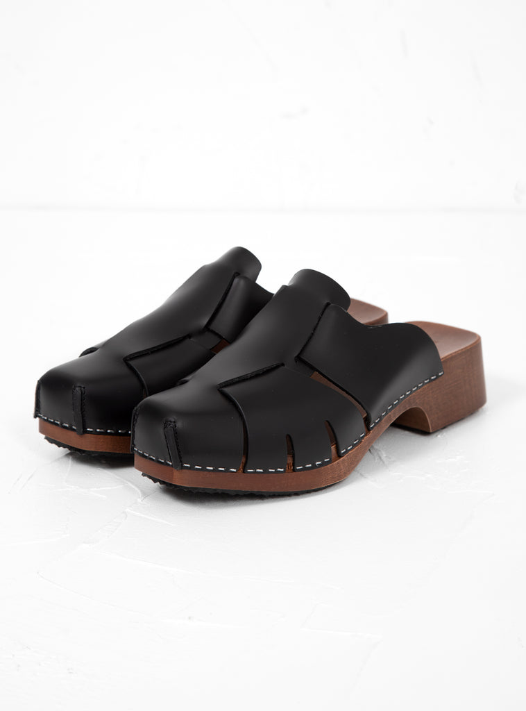 Licia Square Toe Mule Clogs Black by Hereu | Couverture & The Garbstore