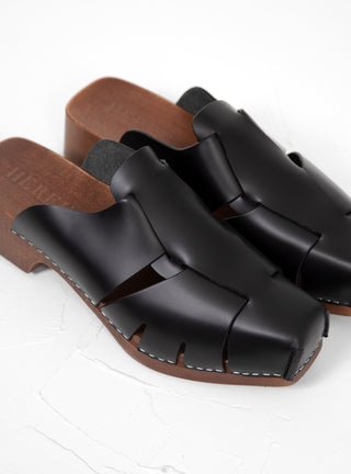 Licia Square Toe Mule Clogs Black by Hereu | Couverture & The Garbstore
