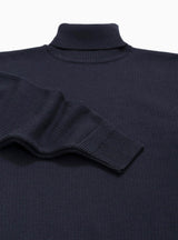 Kendrew Turtle Neck Merino Wool Sweater Navy by The English Difference | Couverture & The Garbstore
