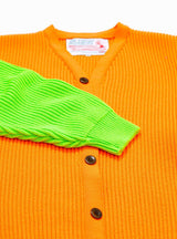 Neon Beacon Merino Wool Cardigan Orange by The English Difference | Couverture & The Garbstore