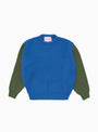Beacon Merino Wool Crew Sweater Royal Blue & Olive by The English Difference | Couverture & The Garbstore