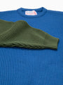 Beacon Merino Wool Crew Sweater Royal Blue & Olive by The English Difference | Couverture & The Garbstore