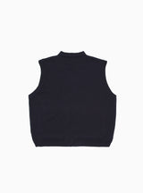 Merino Wool Button Vest Navy by The English Difference | Couverture & The Garbstore