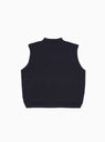 Merino Wool Button Vest Navy by The English Difference | Couverture & The Garbstore