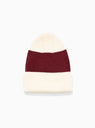 Stripe Beanie Burgundy by The English Difference | Couverture & The Garbstore