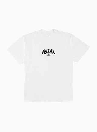 Peace Logo T-shirt White by Lo-Fi | Couverture & The Garbstore