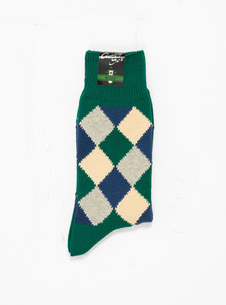 Diamond Pattern Socks Green by Beams Plus | Couverture & The Garbstore